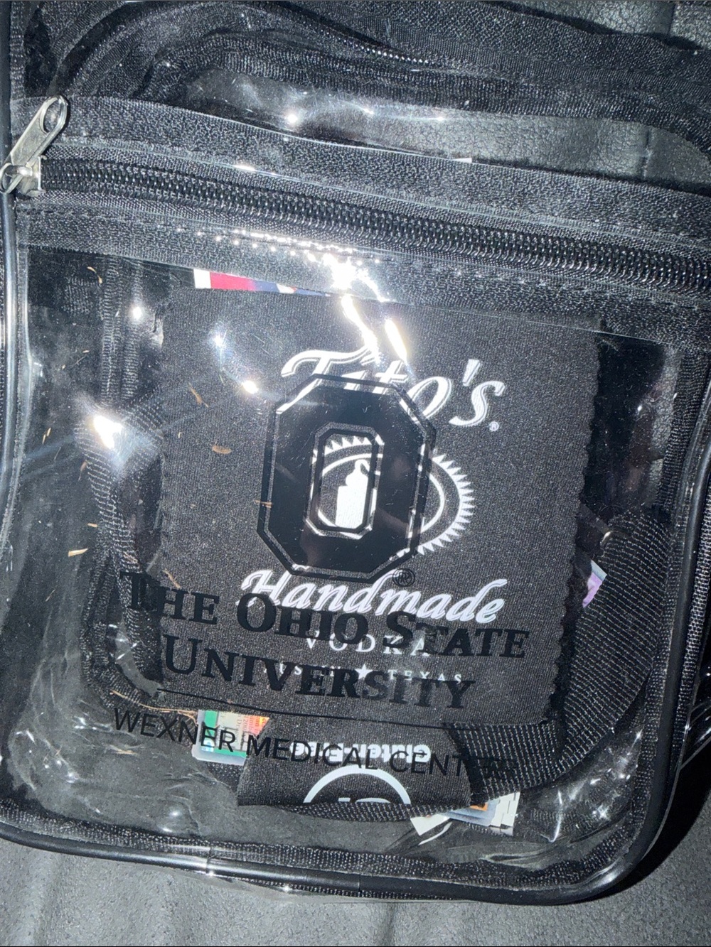 The Ohio State University we need medical bag Clear Tote with Black Koozie